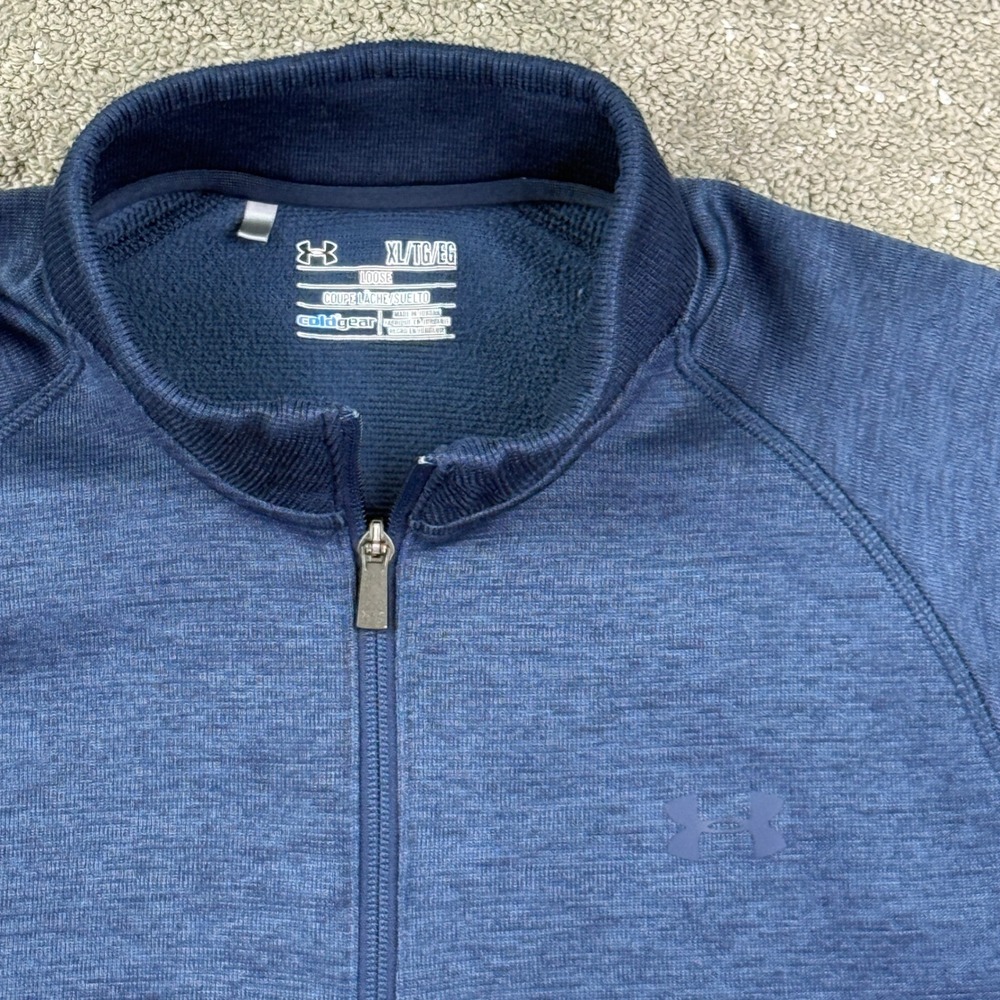 Under Armour Pullover‎ Mens XL Blue ColdGear Quarter Zip Athletic Activewear